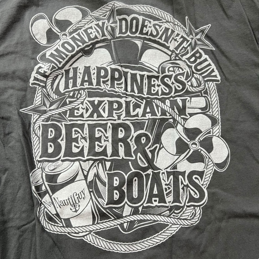 Nautiguy T Shirt Sz M Gray Boating graphic